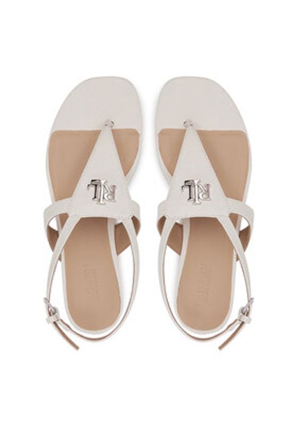 Lauren Ralph Lauren - LAUREN RALPH LAUREN Sandały Everley 802959146009 Biały. Kolor: biały. Materiał: skóra