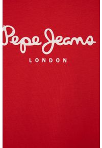 Pepe Jeans t-shirt dziecięcy Hana kolor czerwony. Okazja: na co dzień. Kolor: czerwony. Materiał: dzianina. Długość rękawa: krótki rękaw. Długość: krótkie. Wzór: nadruk. Styl: casual #3