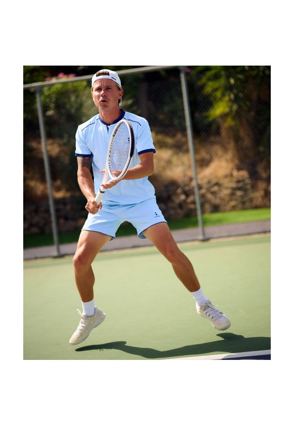 NORDICDOTS - Koszulka polo męska Pro Flex. Typ kołnierza: polo. Kolor: niebieski