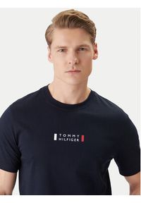 TOMMY HILFIGER - Tommy Hilfiger T-Shirt Brand Love Small Center Tee MW0MW41453 Granatowy Regular Fit. Kolor: niebieski. Materiał: bawełna #3