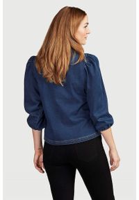 Cellbes - Krótka dżinsowa koszula z bufiastym rękawem. Kolor: niebieski. Długość: krótkie