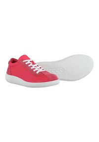 ecco - Buty do chodzenia damskie Ecco Sneaker Soft Zero Leder. Kolor: czerwony. Materiał: skóra. Szerokość cholewki: normalna. Sport: turystyka piesza #2