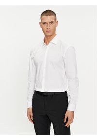 Hugo Koszula Koey 50513932 Biały Slim Fit. Kolor: biały. Materiał: bawełna