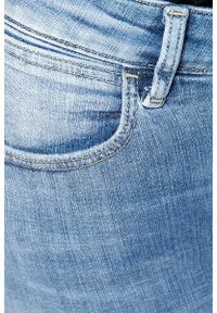 Wrangler - WRANGLER SKINNY RAZZLE BLUE W28KRG17V. Wzór: aplikacja