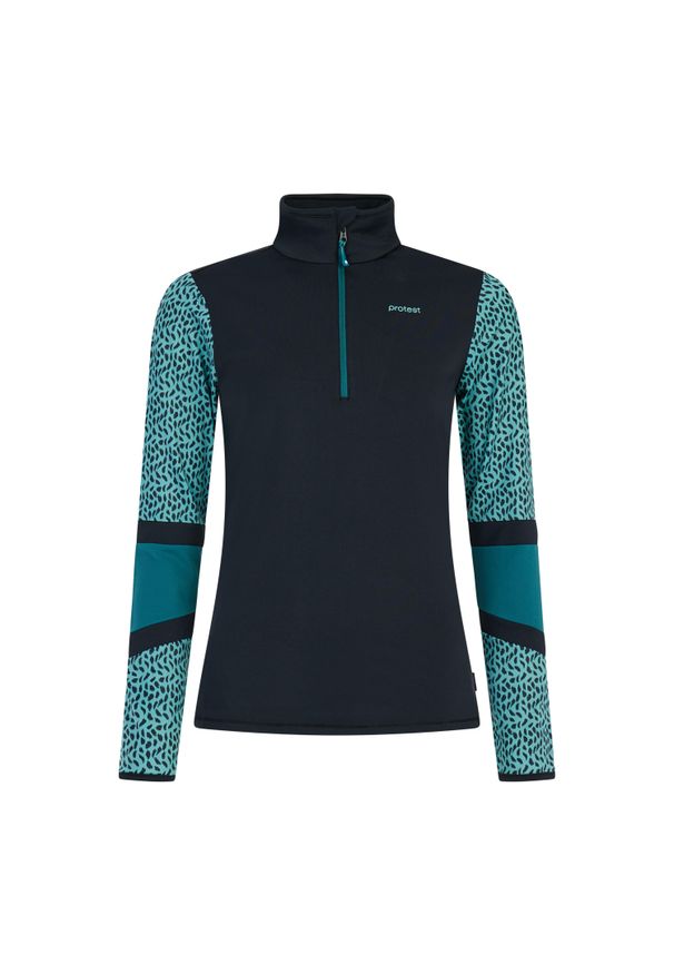 Damski polar 1/4 zip Protest Nynke. Kolor: niebieski. Materiał: polar