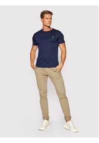 Polo Ralph Lauren T-Shirt 710740727 Granatowy Slim Fit. Typ kołnierza: polo. Kolor: niebieski. Materiał: bawełna #3