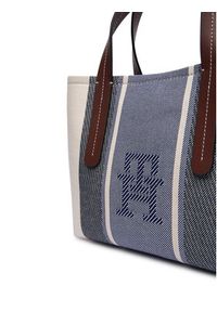 TOMMY HILFIGER - Tommy Hilfiger Torebka Th City Mini Satchel Jacquard AW0AW18732 Niebieski. Kolor: niebieski #5