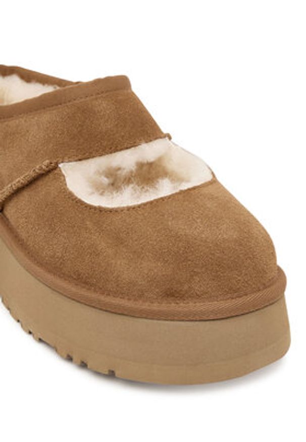 Ugg Kapcie W Bea Mary Jane 1167612 Brązowy. Kolor: brązowy. Materiał: skóra