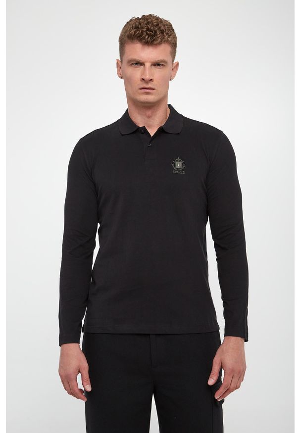Aeronautica Militare - Polo męskie z długim rękawem AERONAUTICA MILITARE. Typ kołnierza: polo. Długość rękawa: długi rękaw. Długość: długie