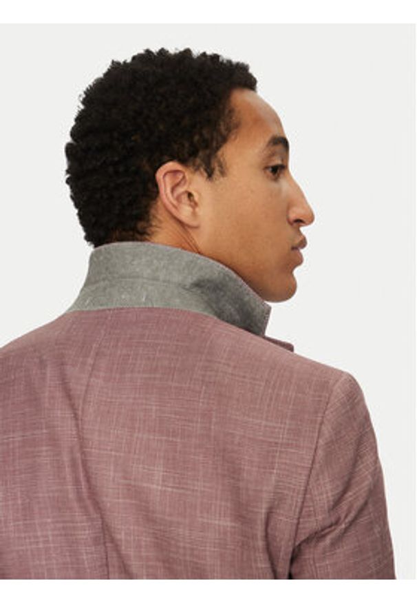 BOSS Marynarka H-Hutson-251 50539804 Różowy Regular Fit. Kolor: różowy. Materiał: wełna