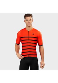 SIROKO - Mężczyzna Kolarstwo Męska koszulka rowerowa z krótkim rękawem M2 Pimorent S. Kolor: pomarańczowy, czarny, wielokolorowy. Materiał: jersey. Długość rękawa: krótki rękaw. Długość: krótkie. Sport: kolarstwo #1