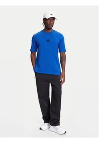 Adidas - adidas T-Shirt Essentials Small Logo JF1094 Niebieski Regular Fit. Kolor: niebieski. Materiał: bawełna #5