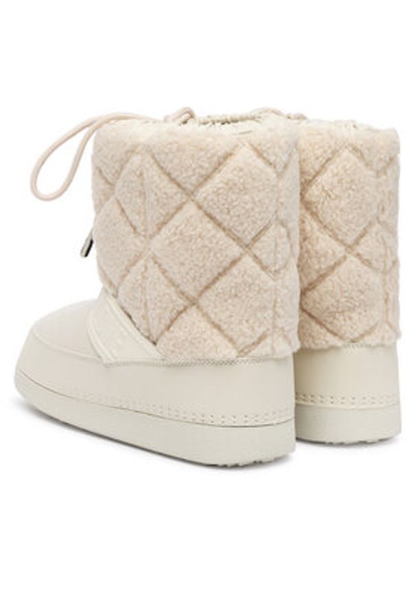 Love Moschino - LOVE MOSCHINO Śniegowce JA24422G0NISJ12B Écru. Materiał: skóra
