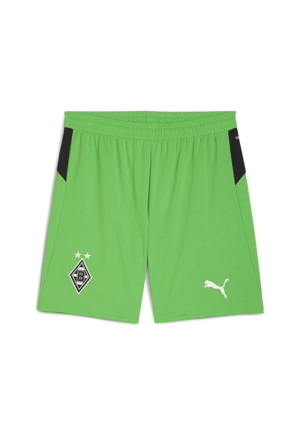 Puma - Męskie szorty Borussia Mönchengladbach 25/26 PUMA Green Warm White. Kolor: zielony, biały, wielokolorowy. Materiał: tkanina. Sport: fitness, piłka nożna
