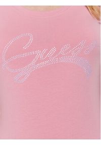 Guess T-Shirt Adelina W3RI14 J1314 Różowy Slim Fit. Kolor: różowy. Materiał: bawełna #4