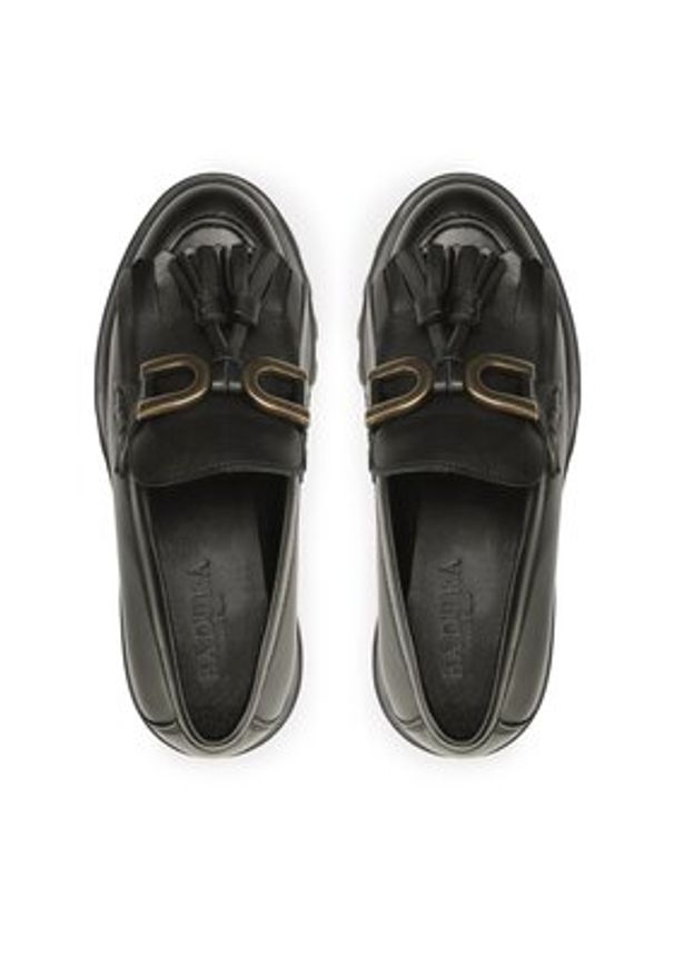 Badura Loafersy 22SS24 Czarny. Kolor: czarny. Materiał: skóra