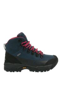 Buty trekkingowe damskie CMP Dhenieb granatowe. Wysokość cholewki: za kostkę. Zapięcie: sznurówki. Kolor: wielokolorowy. Materiał: guma, skóra, zamsz, materiał, syntetyk. Szerokość cholewki: normalna