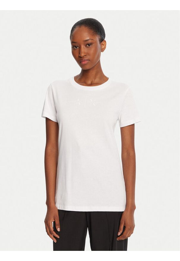 Armani Exchange T-Shirt XW001366 AF10356 U0002 Biały Regular Fit. Kolor: biały. Materiał: bawełna