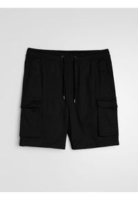 Sinsay - Szorty cargo - czarny. Kolor: czarny #1