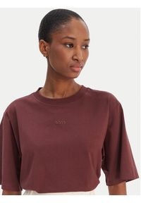 BOSS T-Shirt Enismall 50523256 Brązowy Oversize. Kolor: brązowy. Materiał: bawełna #5