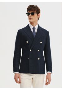 Pako Lorente - PAKO LORENTE – Lniana marynarka dwurzędowa. Materiał: len. Sezon: wiosna #3