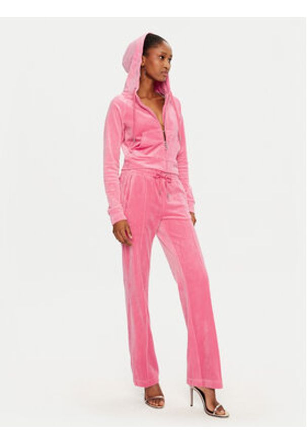 Juicy Couture Bluza Madison JCWA122001 Różowy Slim Fit. Kolor: różowy. Materiał: syntetyk