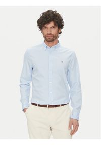 TOMMY HILFIGER - Tommy Hilfiger Koszula MW0MW38556 Błękitny Slim Fit. Kolor: niebieski. Materiał: bawełna