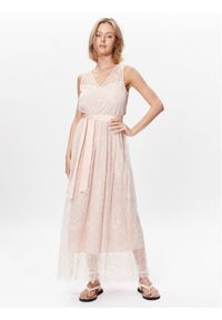 TwinSet - TWINSET Sukienka letnia 231TT2170 Różowy Regular Fit. Kolor: różowy. Materiał: syntetyk. Sezon: lato #1