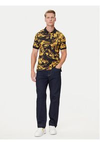 Versace Jeans Couture Polo 79GAG6S0 JS514 Czarny Regular Fit. Typ kołnierza: polo. Kolor: czarny. Materiał: bawełna #5