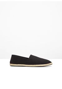 bonprix - Espadryle. Zapięcie: bez zapięcia. Kolor: czarny. Wzór: gładki #1