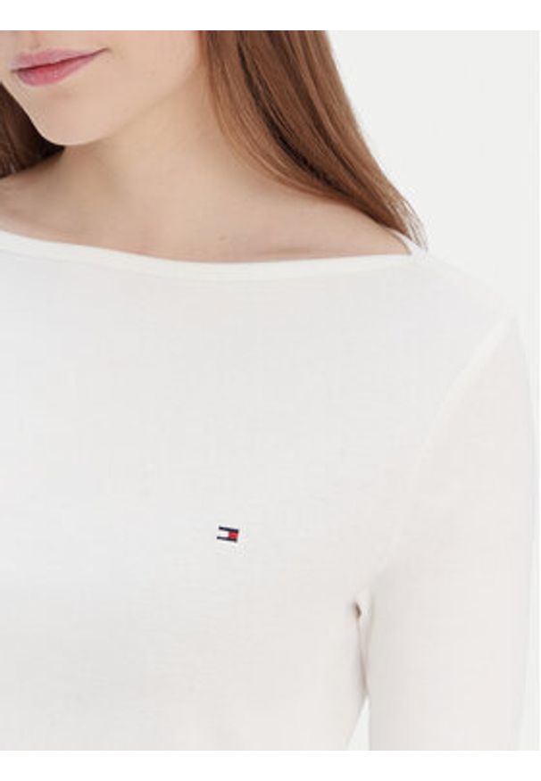 TOMMY HILFIGER - Tommy Hilfiger Bluzka New Cody WW0WW40589 Écru Slim Fit. Materiał: bawełna