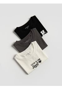 Reserved - Bawełniany t-shirt 3 pack - wielobarwny. Materiał: bawełna