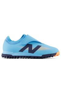 Turfy dziecięce New Balance FURON DISPATCH JNR TF V7+ SJFVTS75 – niebieskie. Kolor: niebieski. Materiał: materiał, syntetyk. Szerokość cholewki: normalna. Sezon: zima. Sport: piłka nożna #1