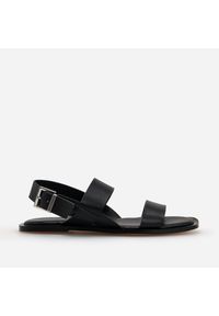 Reserved - Skórzane sandały - Czarny. Kolor: czarny. Materiał: skóra #1