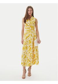 Luisa Spagnoli Sukienka letnia Piagge 542930 Żółty Regular Fit. Kolor: żółty. Materiał: bawełna. Sezon: lato #2