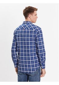 Tommy Jeans Koszula Small Check DM0DM16608 Granatowy Classic Fit. Kolor: niebieski. Materiał: bawełna