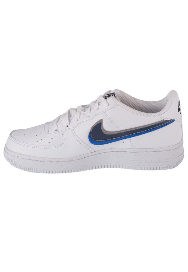 Nike - Buty sportowe Sneakersy chłopięce, Air Force 1 Impact Nn Gs. Kolor: biały. Materiał: materiał, syntetyk. Model: Nike Air Force. Sport: turystyka piesza