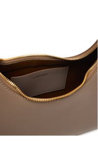 Calvin Klein Torebka Foil Logo Conv Shoulder Bag LV04F3272G Beżowy. Kolor: beżowy. Materiał: skórzane #2