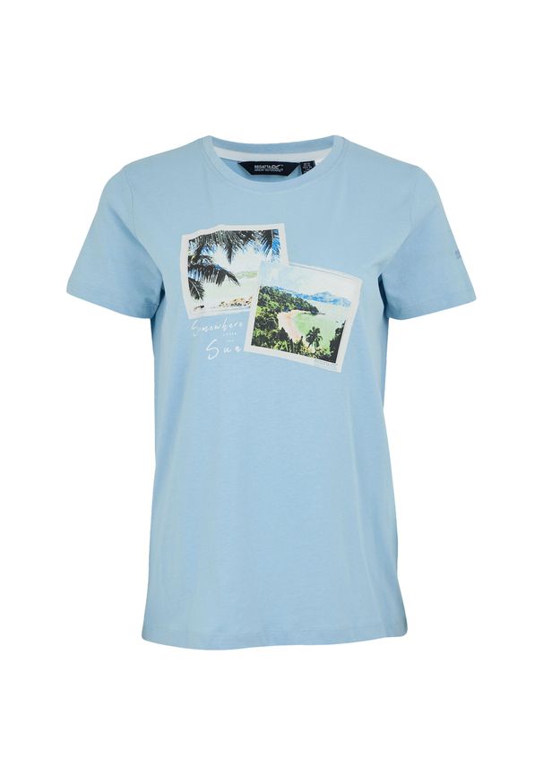 Regatta - T-shirt Damski Filandra VX Under The Sun. Kolor: wielokolorowy, niebieski, szary