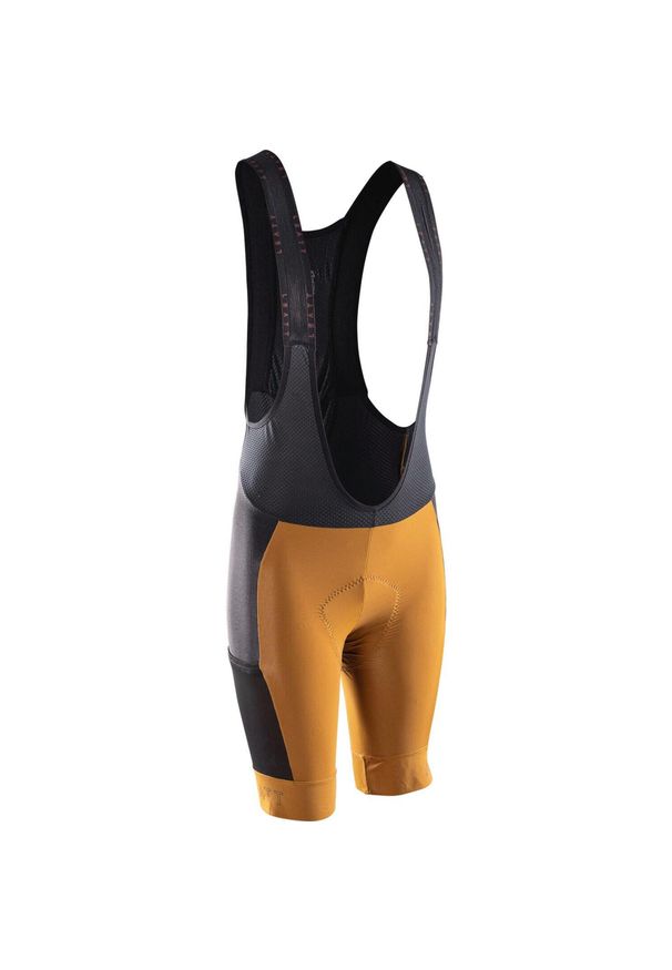 Spodenki kolarskie z pampersem (na szelkach) damskie LEATT Bib MTB Endurance. Kolor: brązowy, beżowy, wielokolorowy. Sport: kolarstwo