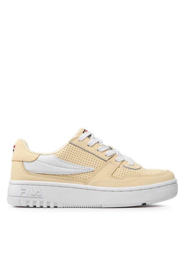 Fila Sneakersy Fxventuno Perfo Low Wmn FFW002.20002 Żółty. Kolor: żółty. Materiał: skóra