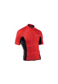 Koszulka rowerowa męskie NORTHWAVE FORCE FULL ZIP JERSEY SHORT SLEEVE. Kolor: czerwony. Materiał: jersey