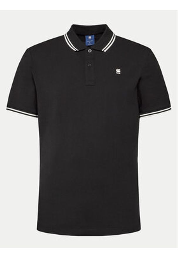 G-Star RAW - G-Star Raw Polo Dunda D17127-5864 Czarny Slim Fit. Typ kołnierza: polo. Kolor: czarny. Materiał: bawełna
