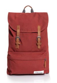 Eastpak - PLECAK EASTPAK LONDON OPGRADE RUST 21L EK77B 78M LE9391PZ. Kolor: czerwony. Materiał: skóra. Wzór: kolorowy. Styl: vintage #1