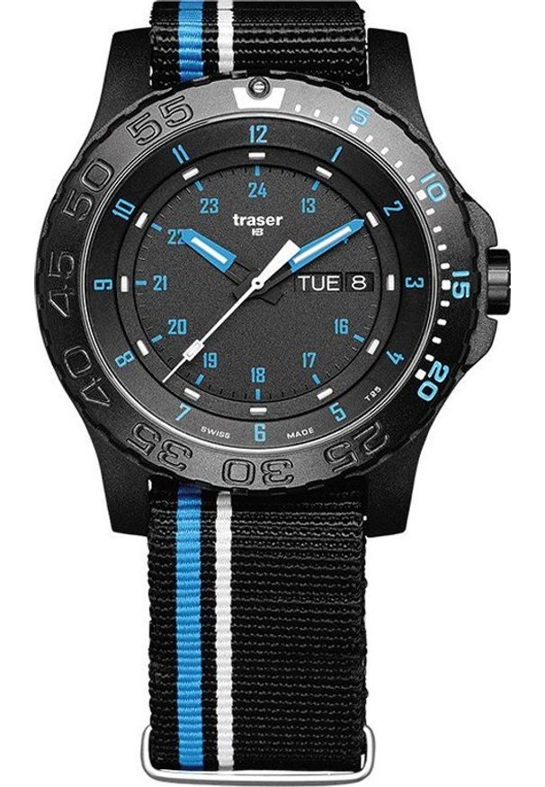 Zegarek Traser Zegarek męski Traser TS-105545 czarny. Kolor: czarny