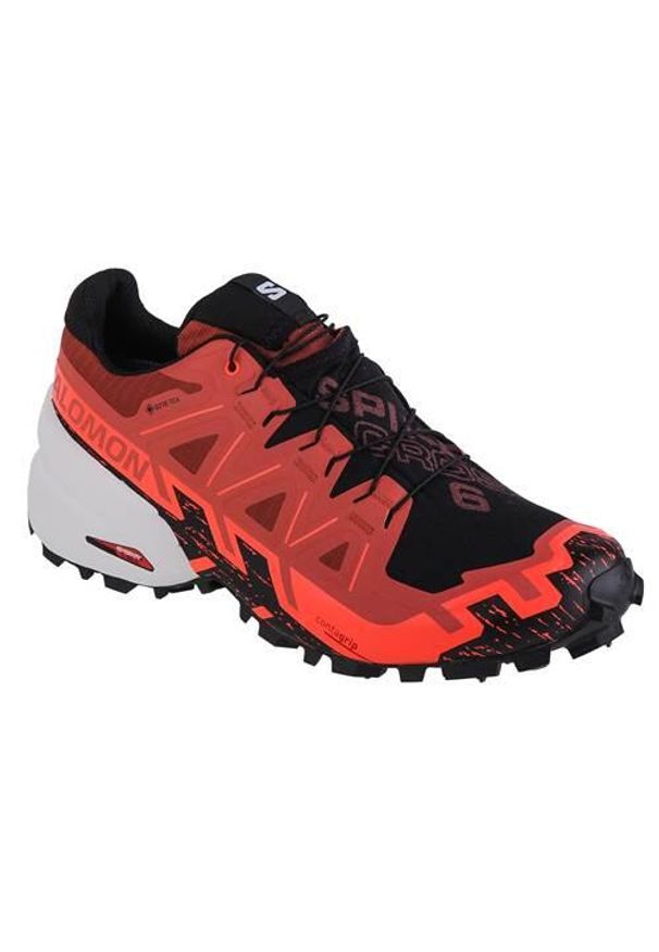 salomon - Buty do biegania męskie Salomon Spikecross 6 Gtx. Zapięcie: sznurówki. Kolor: czerwony. Materiał: tkanina. Szerokość cholewki: normalna