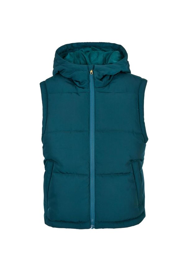 Urban Classics - Pikowana Kamizelka Damska Z Recyklingu Twill. Kolor: zielony, niebieski, wielokolorowy. Sport: turystyka piesza