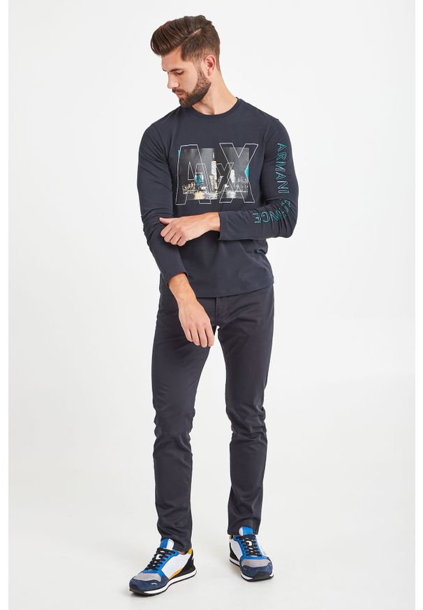 Bluza Armani Exchange elegancka, w kolorowe wzory