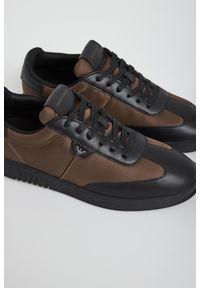 Emporio Armani - Sneakersy męskie skórzane EMPORIO ARMANI. Materiał: skóra #3