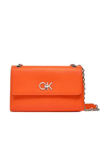 Calvin Klein Torebka Re-Lock Ew Conv Crossbody K60K611084 Pomarańczowy. Kolor: pomarańczowy. Materiał: skórzane #1